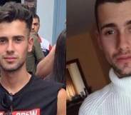 Two headshots of Samuel Luiz, one wearing a black t-shirt and another in a white turtleneck