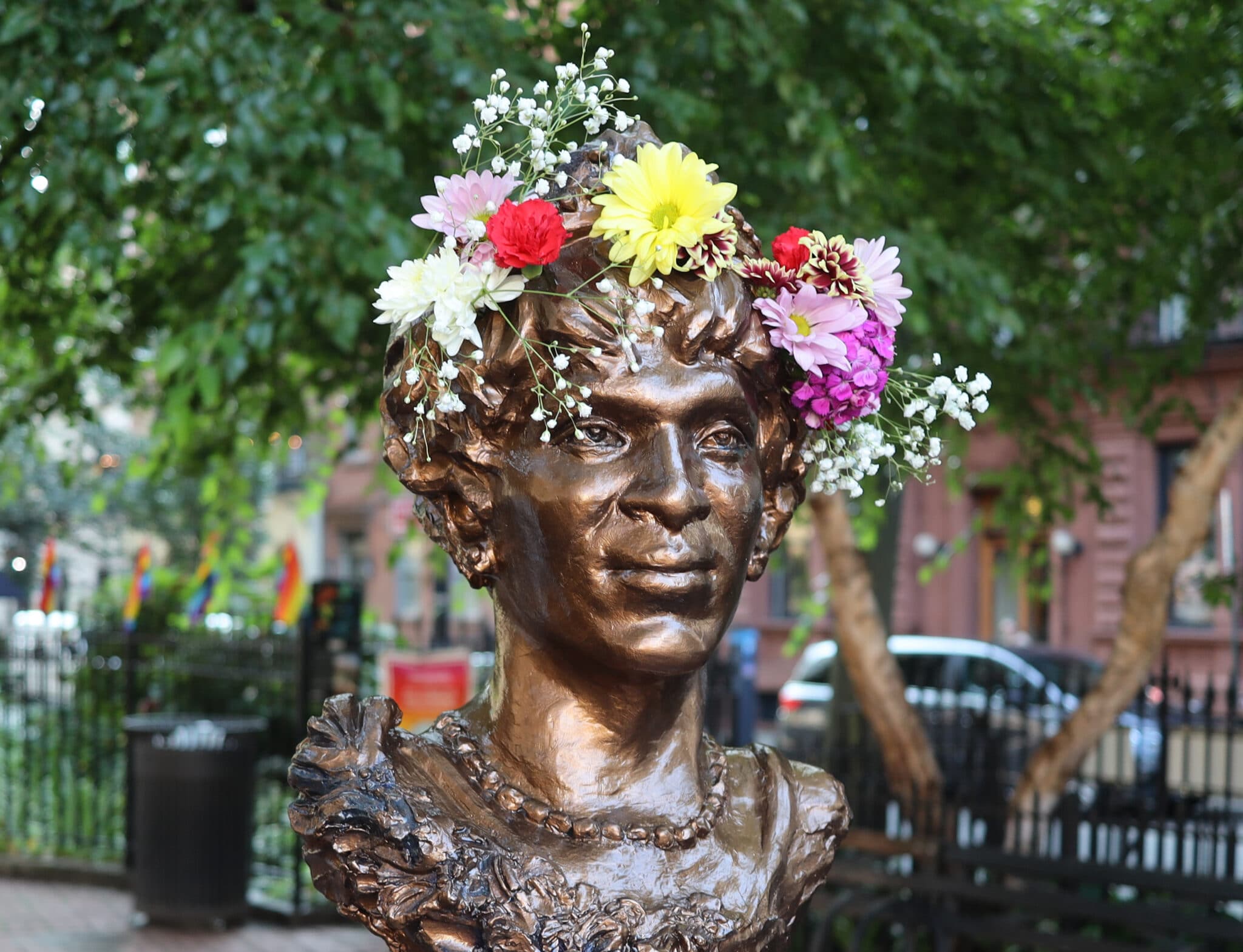 Marsha P Johnson new york bust statue Christopher Park