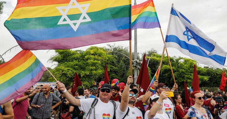 Jewish star gay pride flag