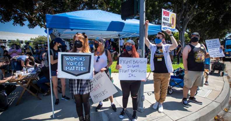 Several hundred Activision Blizzard employees stage a walkout in response to the sexual harassment allegation