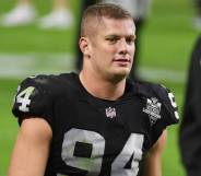 Carl Nassib #94 of the Las Vegas Raiders