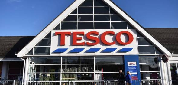 The shop front of supermarket chain Tesco