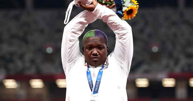 Raven Saunders USA Olympics shot put Black gay LGBT