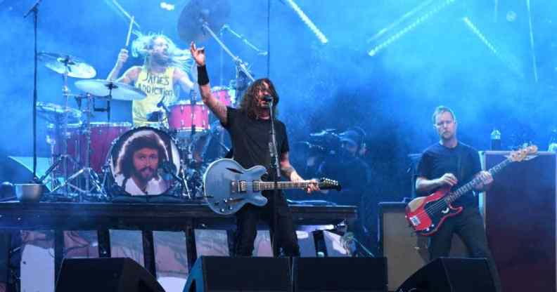 Foo Fighters perform on stage during Lollapalooza 2021