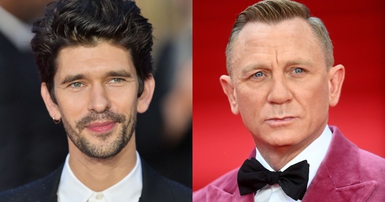 Headshots of Ben Whishaw and Daniel Craig