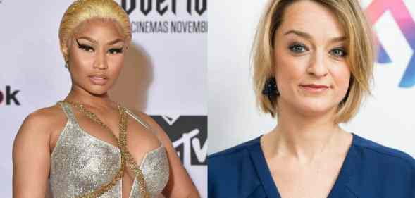 Side by side images of Nicki Minaj and Laura Kuenssberg