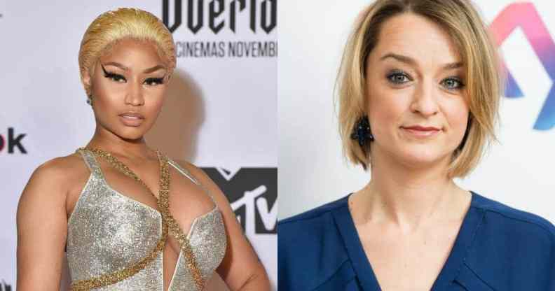 Side by side images of Nicki Minaj and Laura Kuenssberg