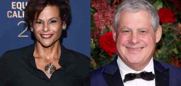 A side by side image of trans actor and Broadway star Alexandra Billings and British theatre producer Cameron Mackintosh