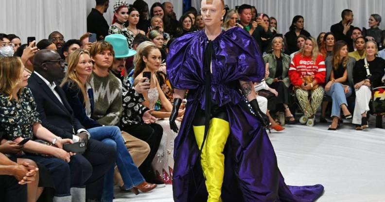 Bimini Bon Boulash walks the runway at the Richard Quinn SS22 show