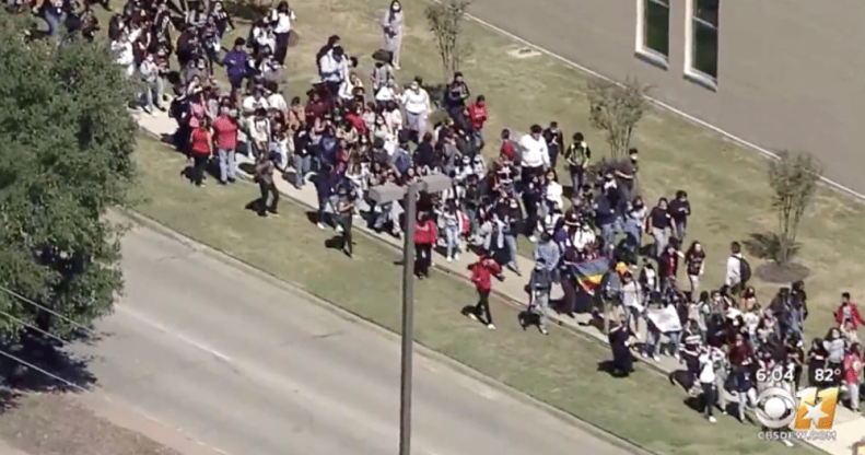 Lesbian teacher walkout