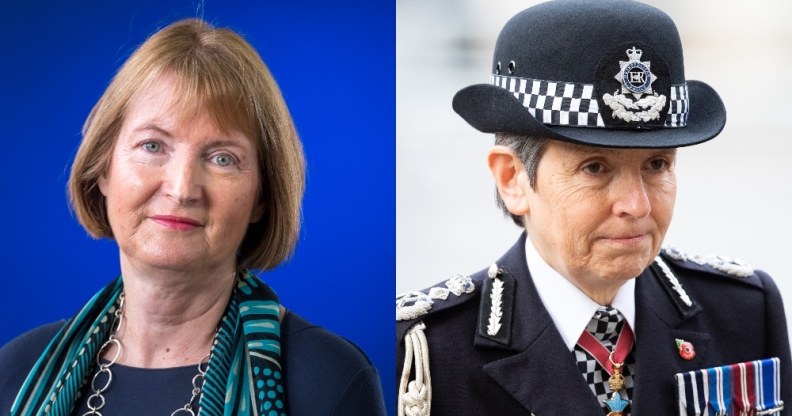 Headshots of Harriet Harman and Cressida Dick