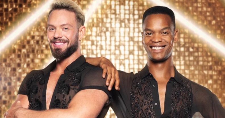 John Whaite (L) and Johannes Radebe pose for their Strictly promotional picture