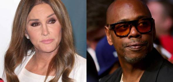 side by side images of Caitlyn Jenner and Dave Chappelle