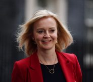 Britain's equalities minister Liz Truss leaves Downing Street.