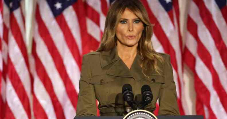 Former first lady Melania Trump addressed the Republican National Convention in August 2020