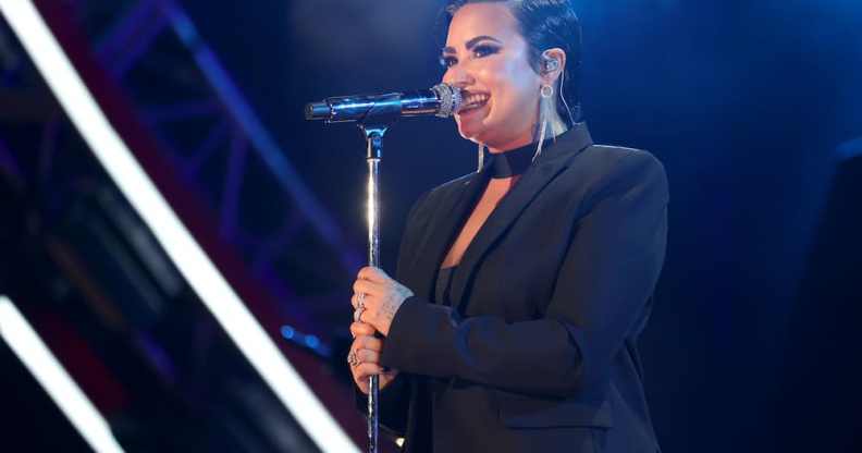 Demi Lovato performs onstage