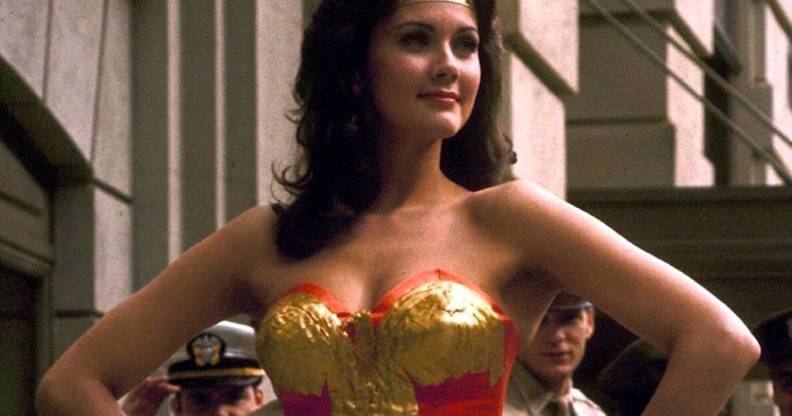 Lynda Carter appears as Wonderwoman in the TV series Wonder Woman circa 1975