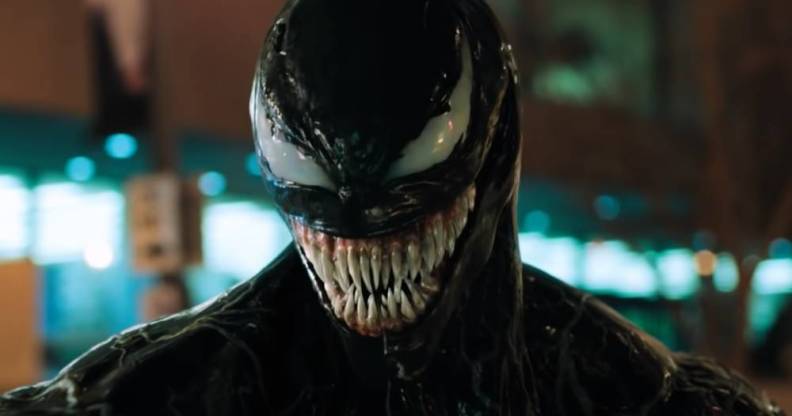 A picture of Venom from the 2018 movie Venom