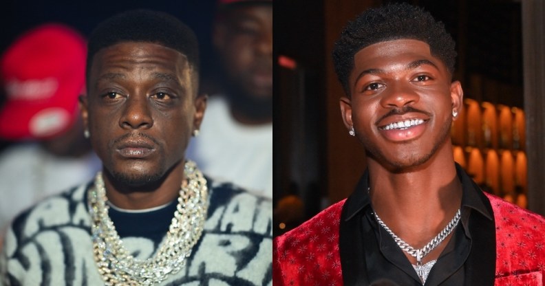 Headshots of Boosie Badazz and Lil Nas X