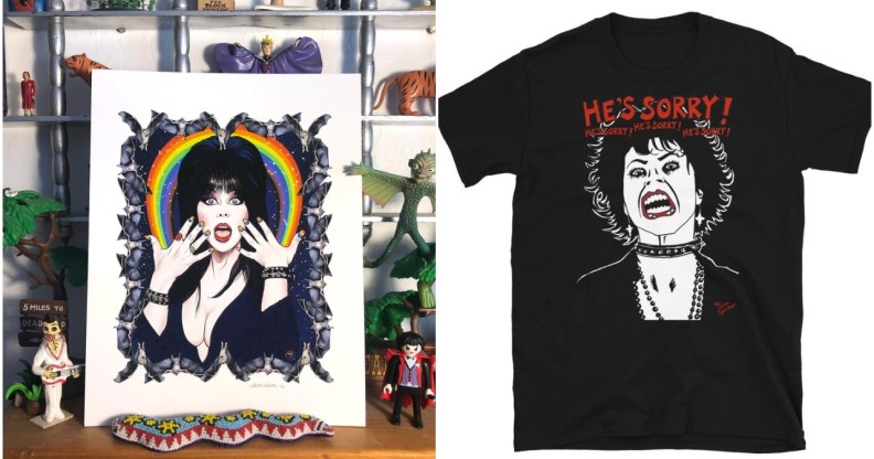 There's plenty of queer t-shirts, prints and accessories to celebrate Halloween.