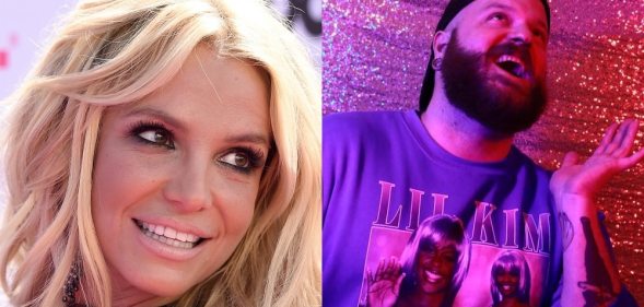 Britney Spears and drag artist Joshua Vogelsong, aka Donna Slash