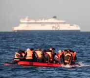 Migrants crossing the English Channel