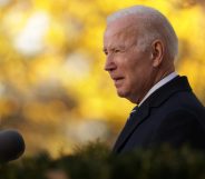 US president Joe Biden speaks