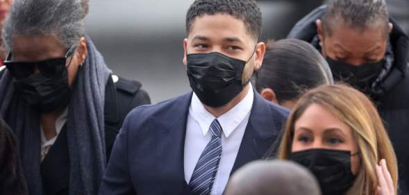 Former Empire actor Jussie Smollett arrives at the Leighton Courts Building