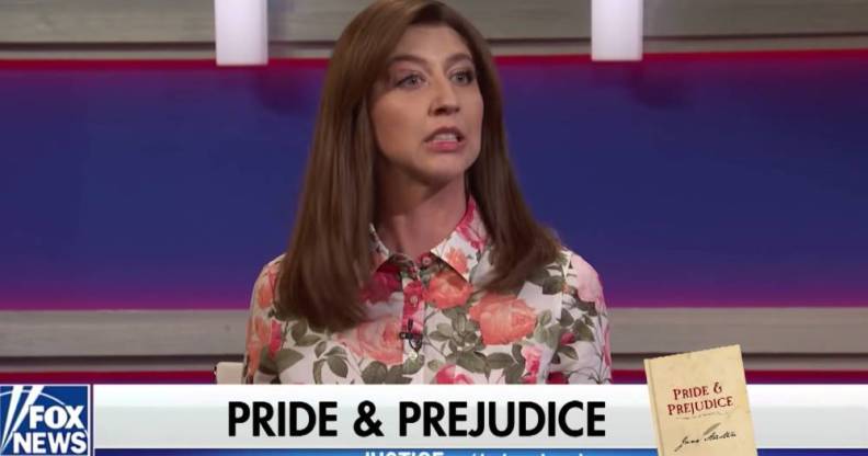 SNL's Heidi Gardner appears as a concerned parent on a fake Fox News segment about books that shouldn't be allowed in classrooms