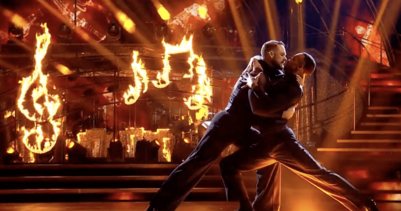 Johannes Radebe and John Whaite dance the Argentine tango on Strictly Come Dancing