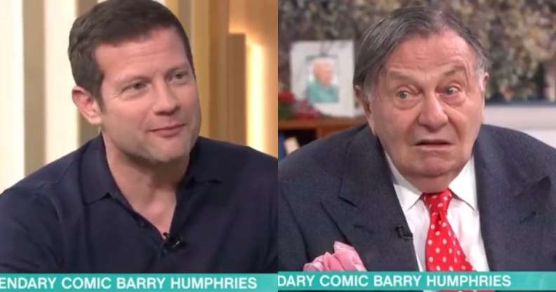 Barry Humphries 'mistakenly' praises Dermot O'Leary for coming out