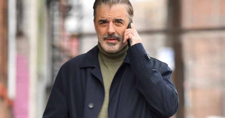 Chris Noth talking on the phone