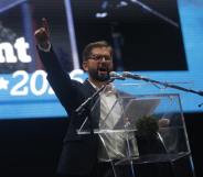 Gabriel Boric after winning Chile election