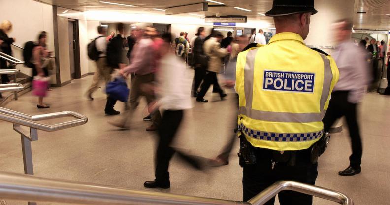 British transport police officer