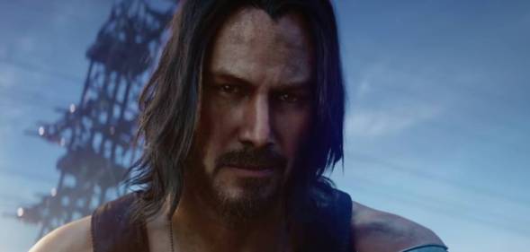 Keanu Reeves' character Johnny Silverhand in Cyberpunk 2077