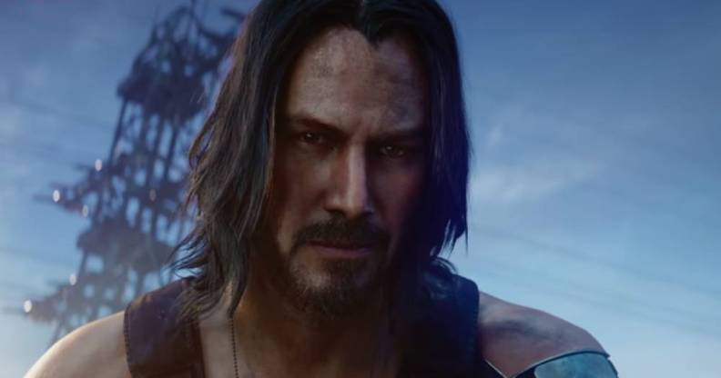 Keanu Reeves' character Johnny Silverhand in Cyberpunk 2077