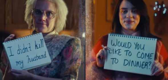 Saturday Night Live star Kate McKinnon and Billie Eilish in the Lonely Christmas advert