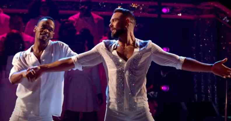 John Whaite and Johannes Radebe showdance to "You’ve Got The Love" on the grand final of BBC's Strictly Come Dancing