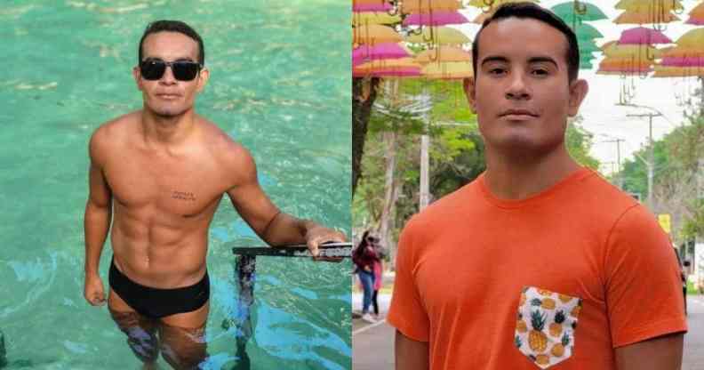 side by side images of openly gay Brazilian diving star Ian Matos