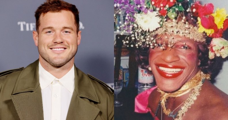 Side-by-side headshots of Colton Underwood and Marsha P Johnson