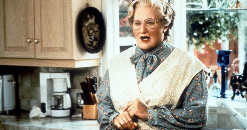 Robin Williams in the original Mrs Doubtfire film