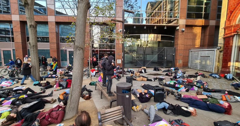 Trans protest outside NHS England