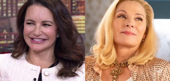 Headshots of Kirstin Davis on the Today show and Kim Cattrall on FILTHY RICH