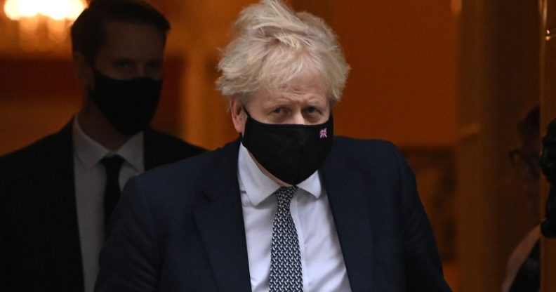 Boris Johnson leaves from 10 Downing Street