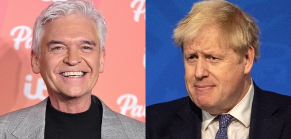 Headshots of Phillip Schofield and Boris Johnson