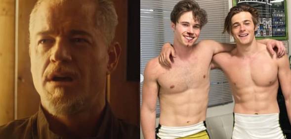 Side by side pictures of Eric Dane and