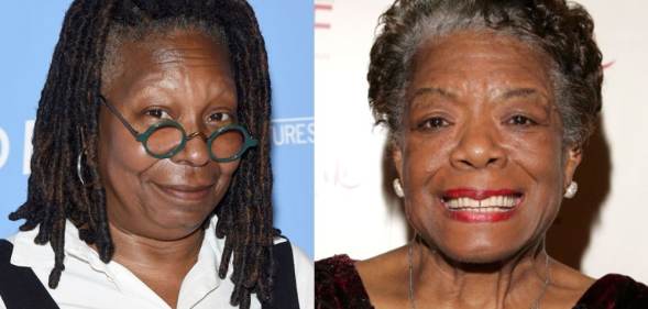 Whoopi Goldberg and Maya Angelou