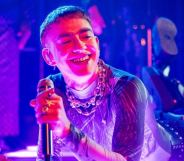 Olly Alexander performing during the BBC's end of year show