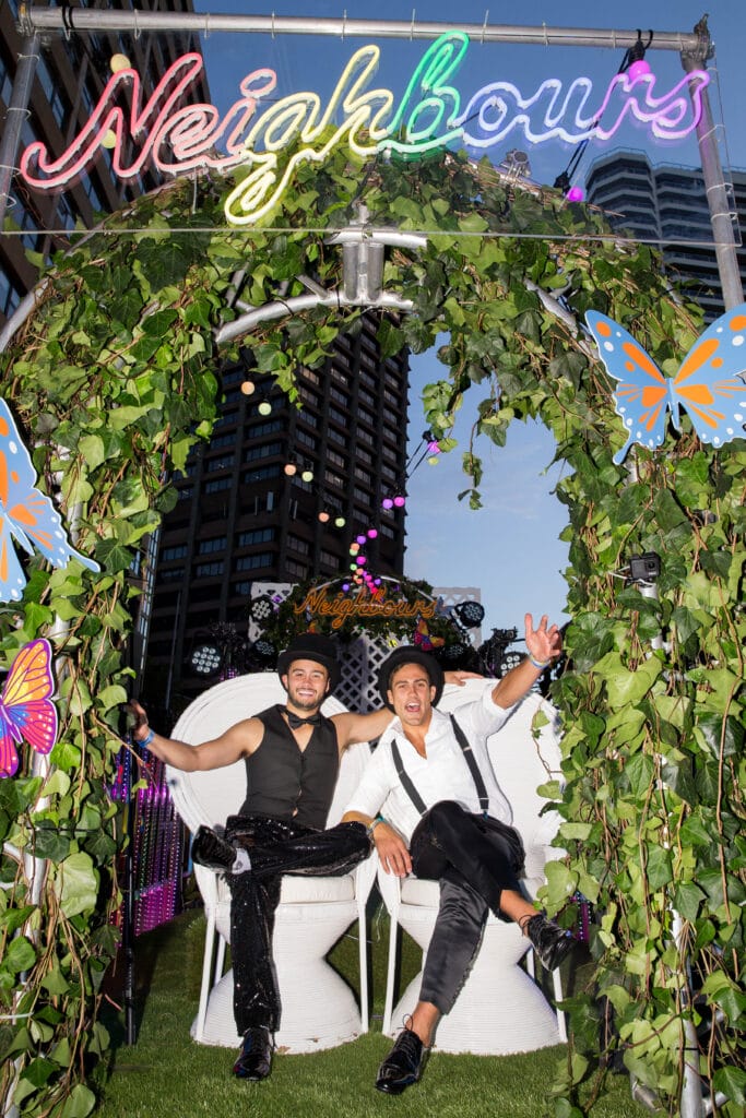 Neighbours cast during the 2019 Sydney Gay and Lesbian Mardi Gras Parade on March 02, 2019 