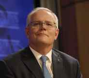 Prime minister Scott Morrison smiles